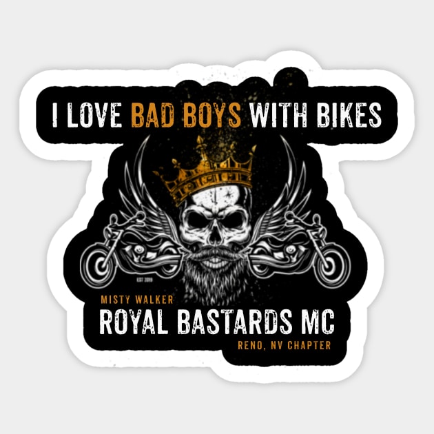 Royal Bastards MC: Reno, NV Sticker by Misty Walker's Romance Book Merch